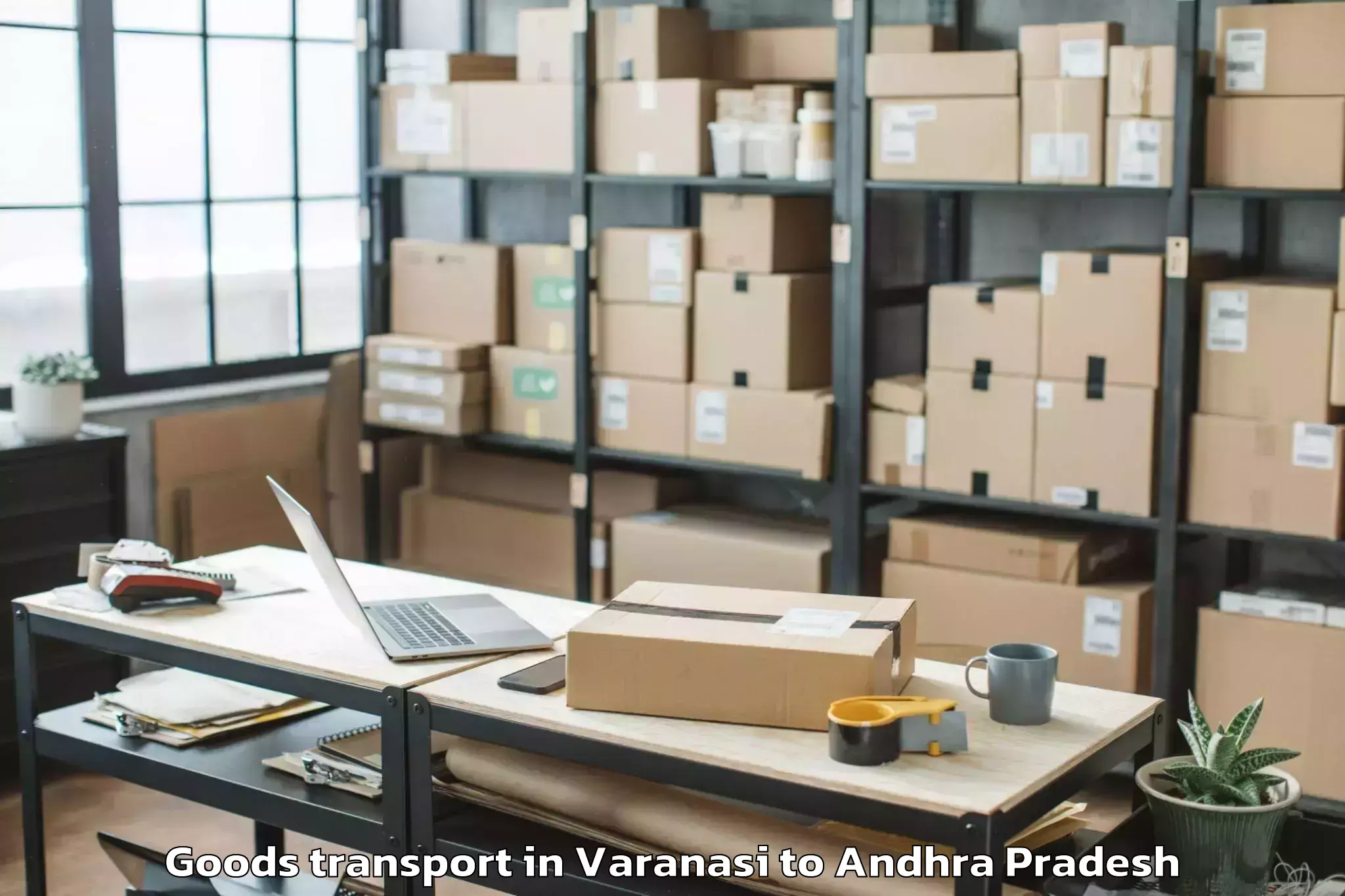 Trusted Varanasi to Vadlamuru Goods Transport